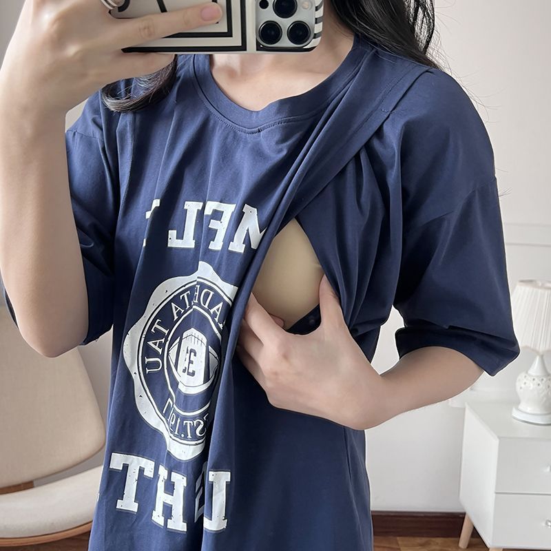 Summer Clothes - Gaun Menyusui Ibu Hamil Kaus Panjang