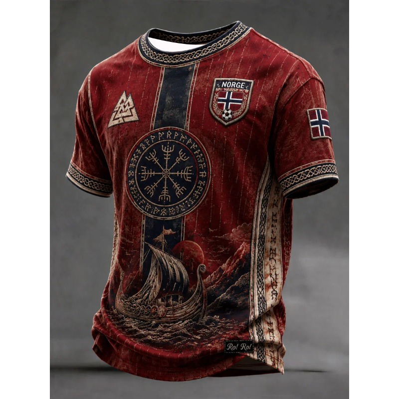 Summer Viking Clothing - Jersey Sepak Bola Norwegia Norge Viking