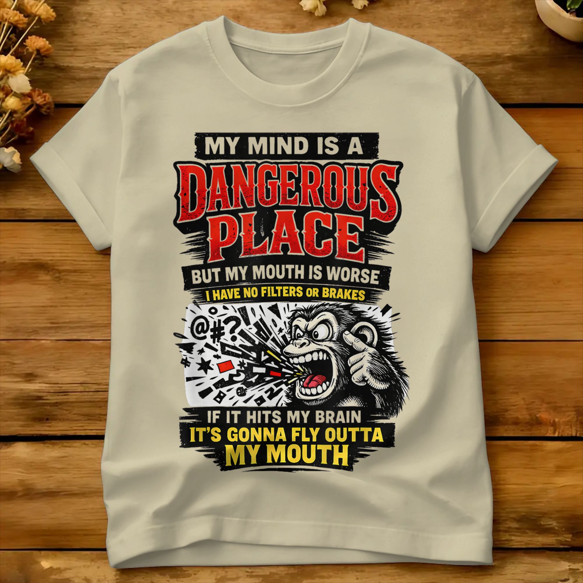 Summer Clothing Places - Kaus Monkey My Mind Is A