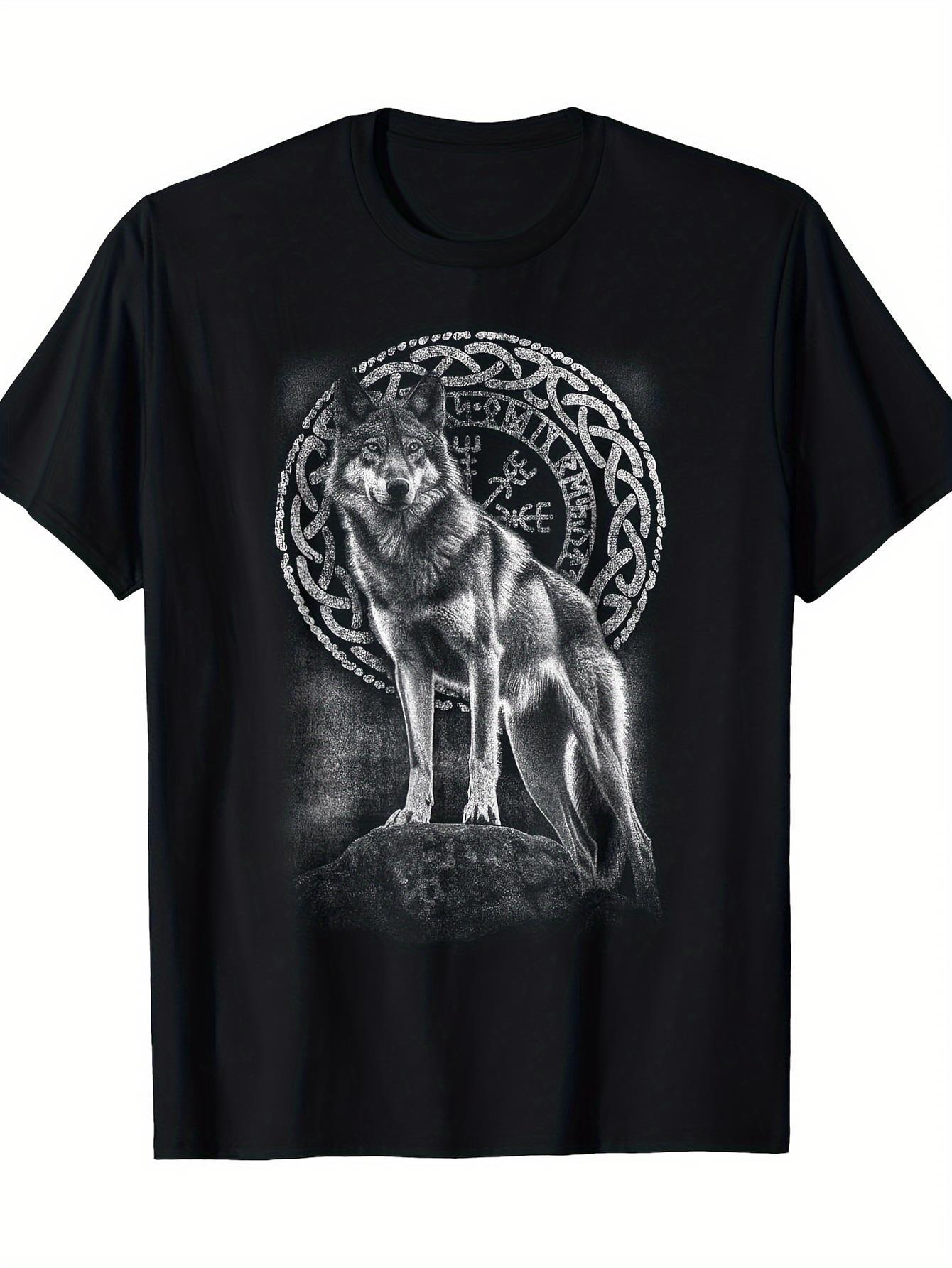 Summer Viking Clothing - Kaus Mitologi Norse Simpul Celtic Serigala