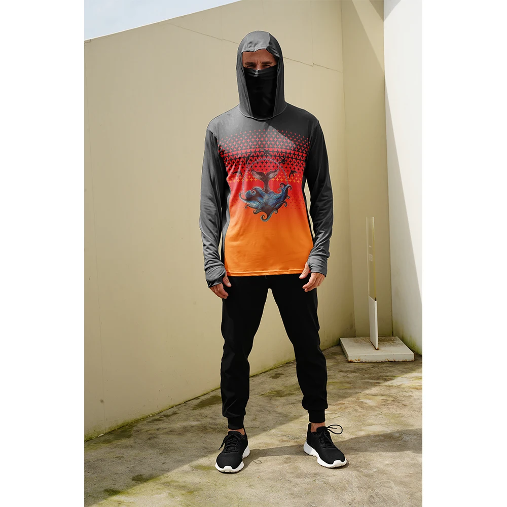 Summer Clothes - Kaos Pancing Pria Pelindung Matahari Hoodie