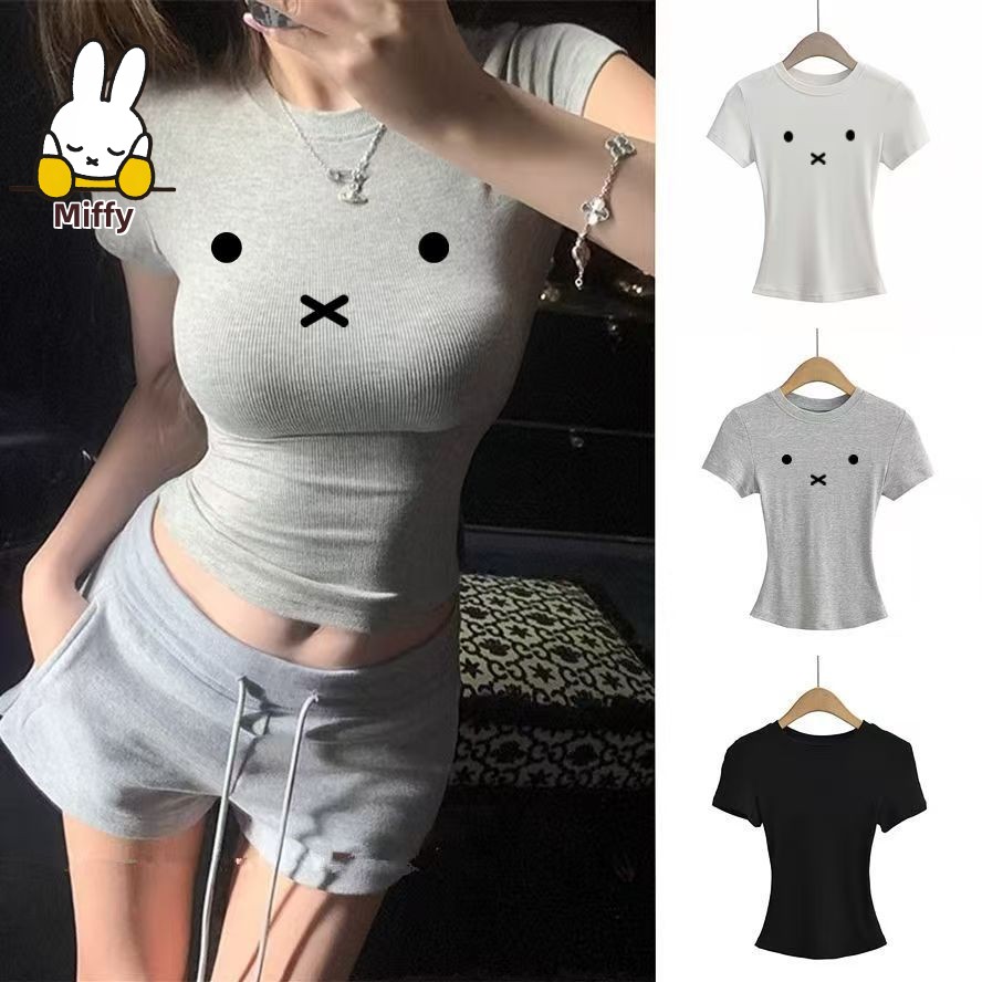 Summer Clothing Places - Kaos Miffy Kawaii Gaya Amerika Baru