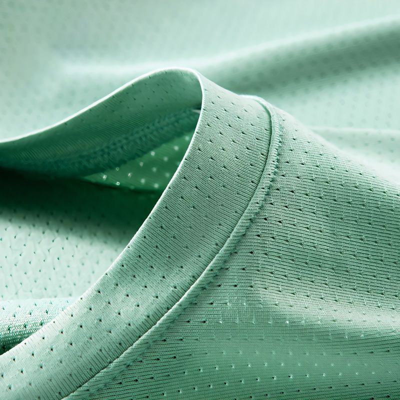 Summer Green Clothing - Kaus jaring hijau lengan pendek pria,