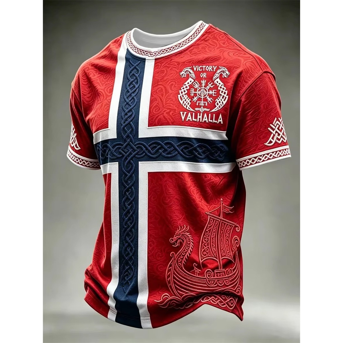 Summer Viking Clothing - Kaus Viking Norwegia Kaus Jersey Cetak