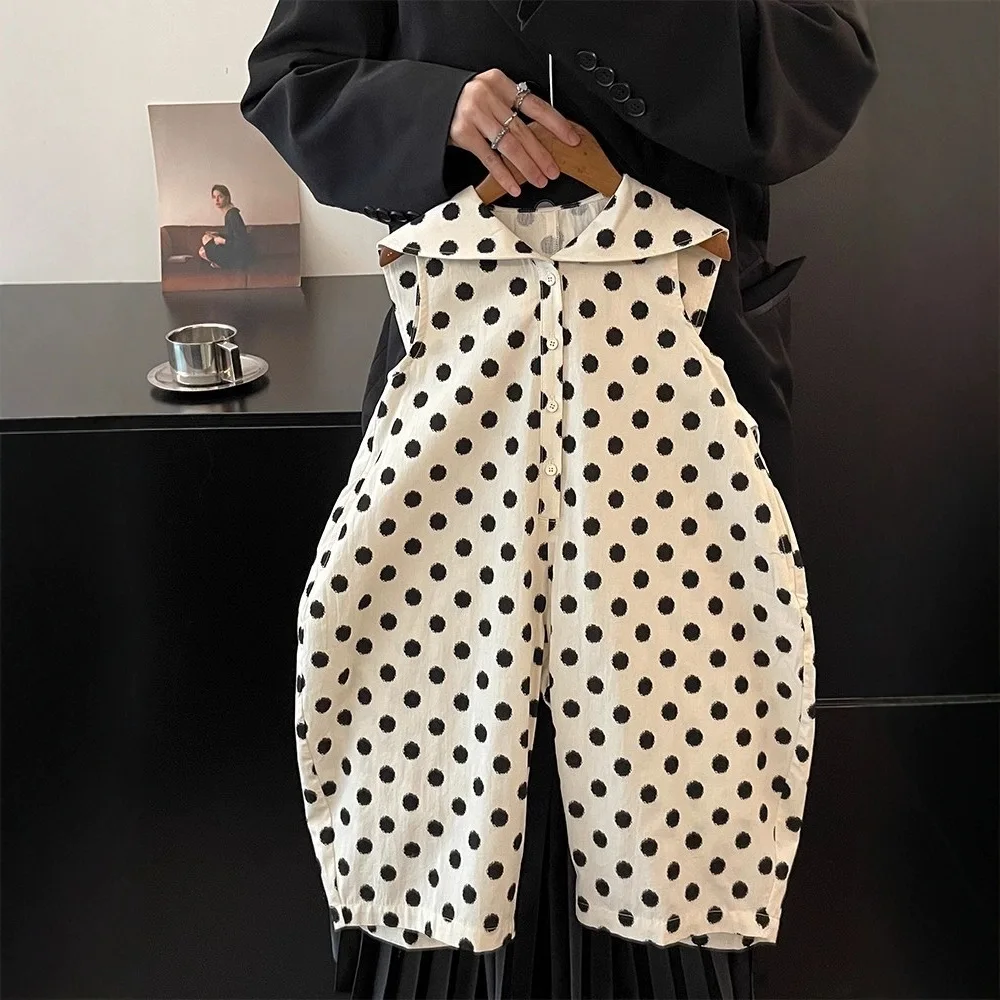 Summer Clothing Kids Boys - Jumpsuit Bergaris Kontras Bergaya Anak Perempuan