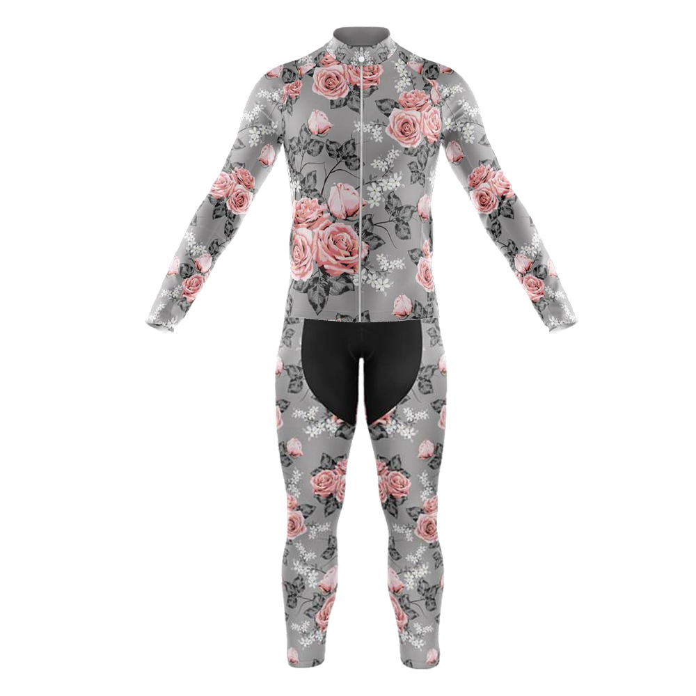 Summer Clothing Options - Set Jersey Bersepeda Lengan Panjang Mawar