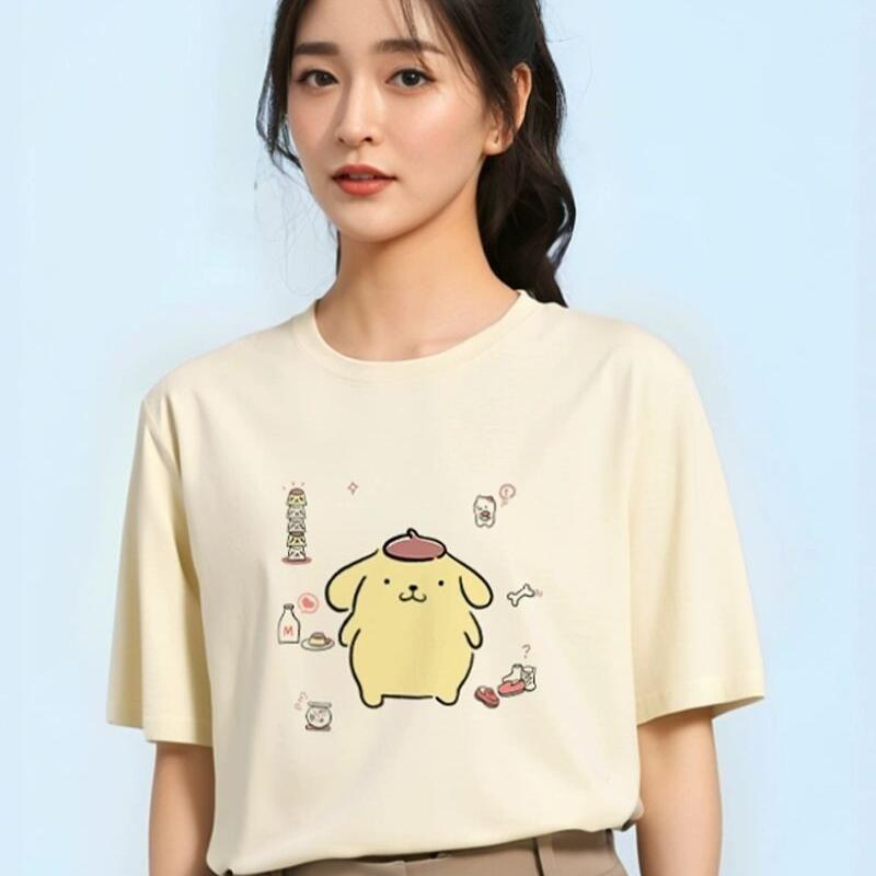 Summer Clothes - Kaus Lengan Pendek Sanrio, Pompom Purins