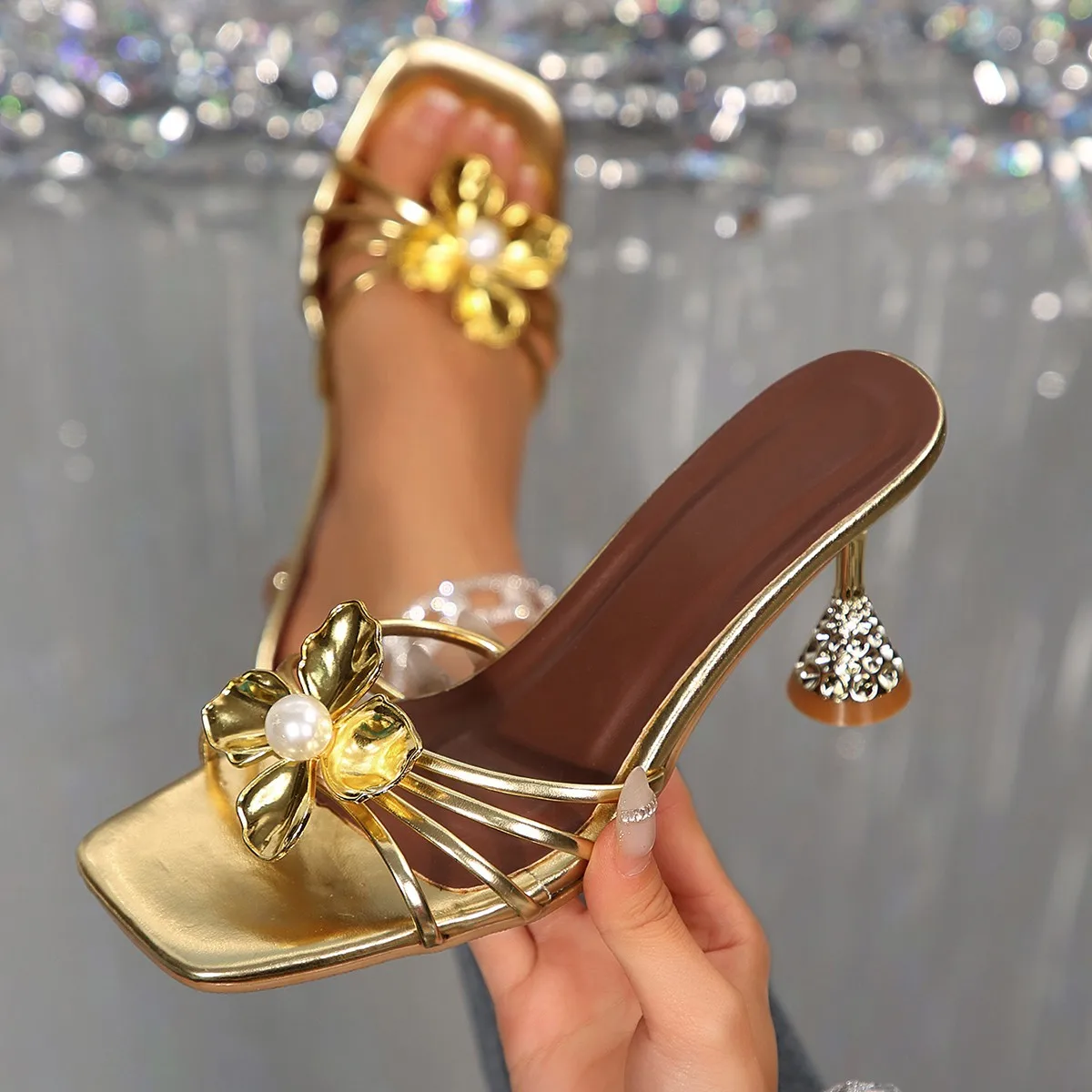 Summer Clothing Ladies - Sandal Wanita Vintage Berbahan Logam dengan