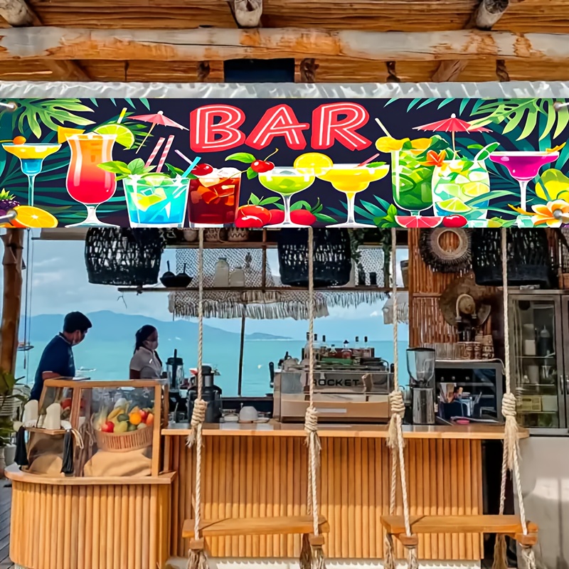 Summer Clothing Banner - Spanduk Pesta Bar Tepi Laut Hawaii