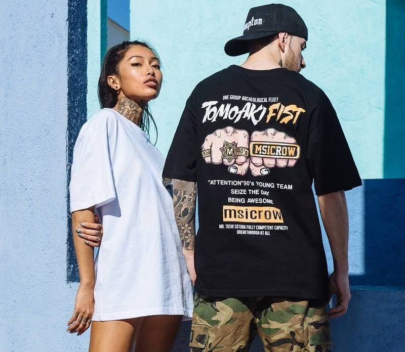 Summer Away Clothing Brand - Kaus Longgar Tren Musim Panas Lengan