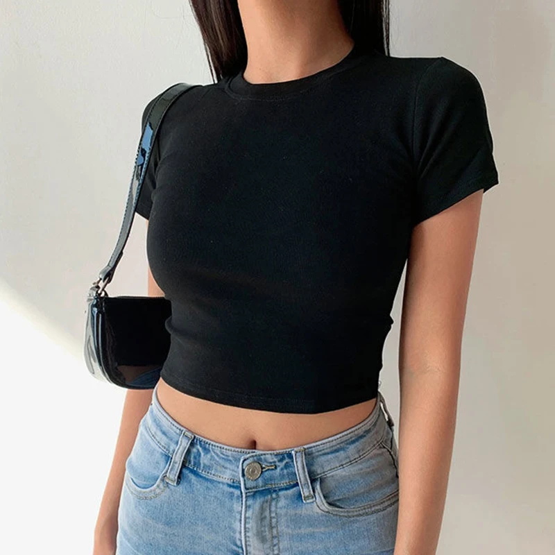 Summer Zara - Kaus lengan pendek wanita, kaus polos