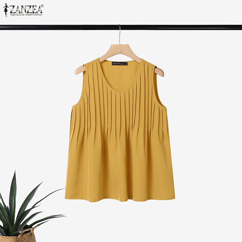 ZANZEA Tank Top Wanita Ukuran  - Summer Clothing Holiday ulasan dan harga