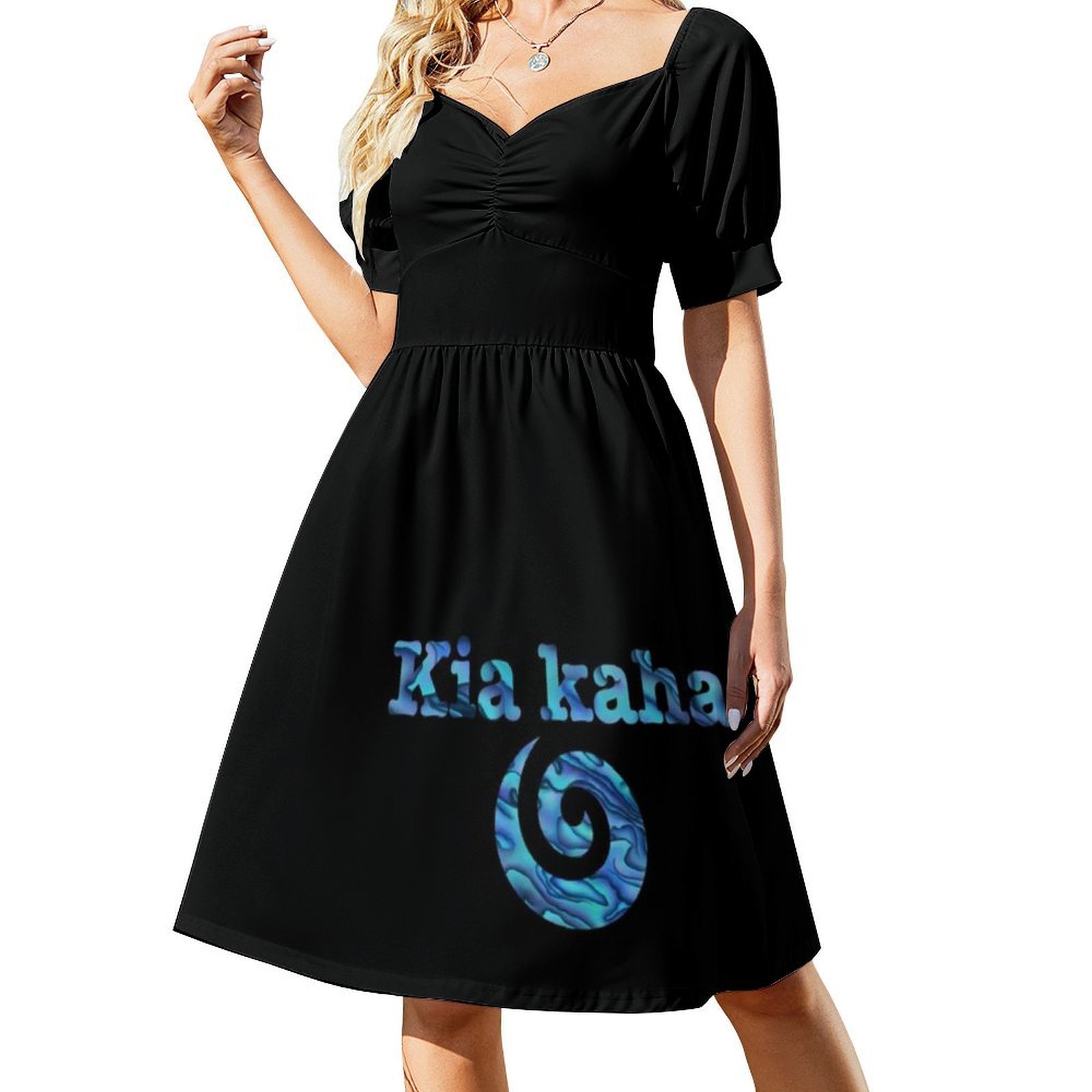 Gaun Koru Kaha dengan Kerah Sw - Summer Clothing Nz ulasan dan harga