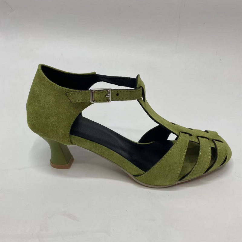 Sandal Wanita Hijau Suede Kitt - Summer Clothing Ladies ulasan dan harga