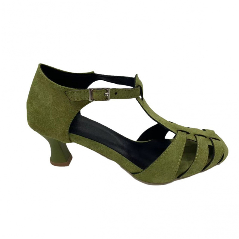 Sandal Wanita Hijau Suede Kitt - Summer Clothing Ladies ulasan dan harga