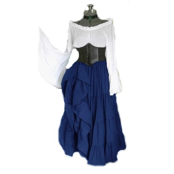 Gaun Pesta Lengan Panjang Baru - Summer Renaissance Clothing ulasan dan harga