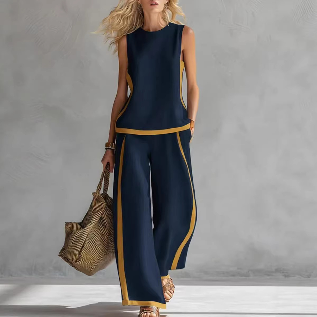 Setelan Linen Wanita 2 Potong  - Summer Linen Clothing For Women ulasan dan harga