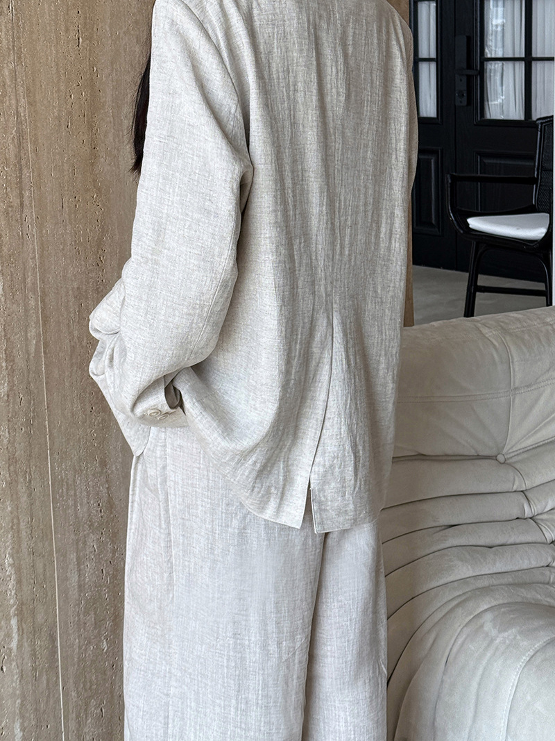 Set Jaket Blazer Bahan Linen K - Summer Linen Clothing For Women ulasan dan harga