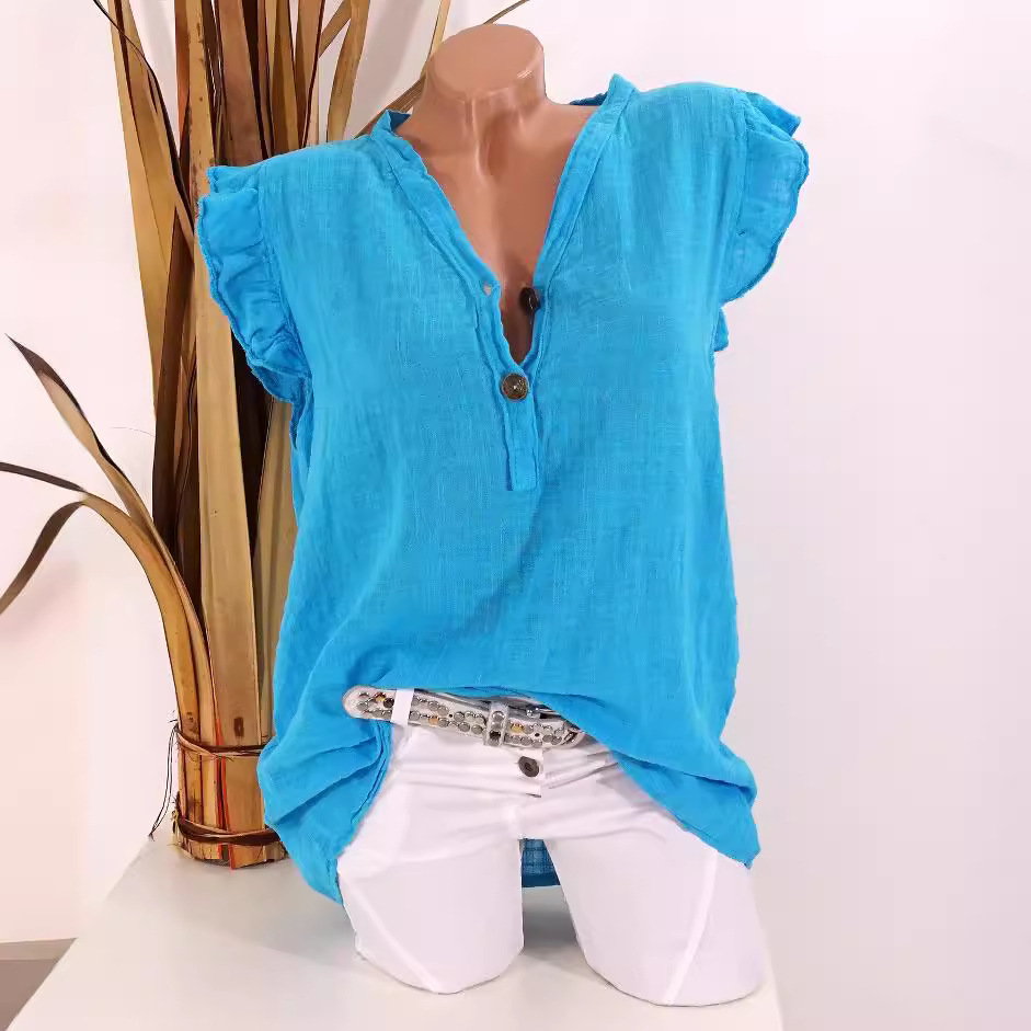 Blus wanita 2026 kasual musim  - Summer Linen Clothing For Women ulasan dan harga