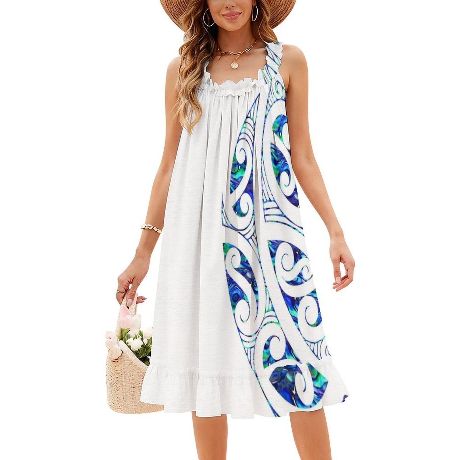 Gaun Pesta Wanita Motif Tato S - Summer Clothing Nz ulasan dan harga