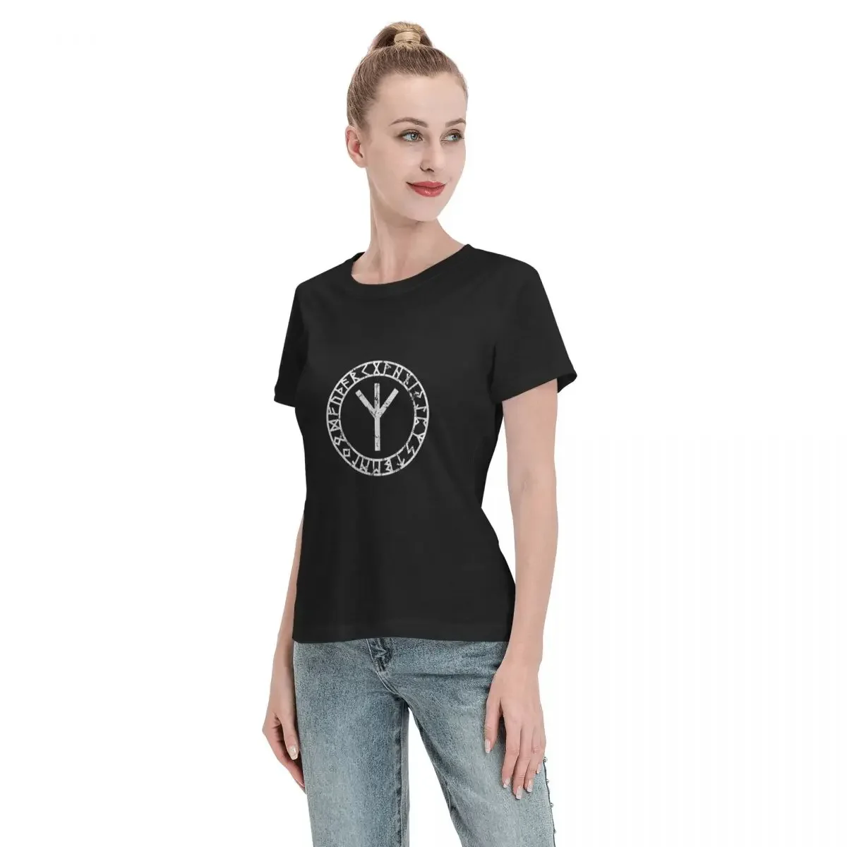 Kaos Wanita Algiz Runes Amulet - Summer Viking Clothing ulasan dan harga