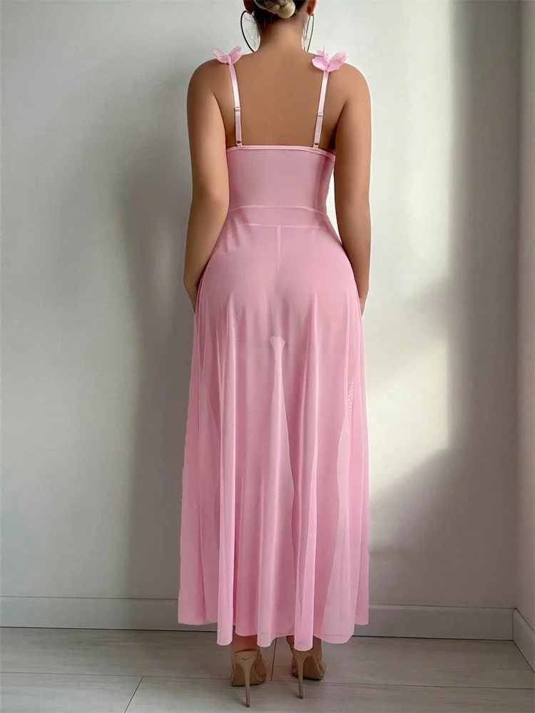 Gaun Tidur Transparan Berenda  - Summer Clothing Ladies ulasan dan harga