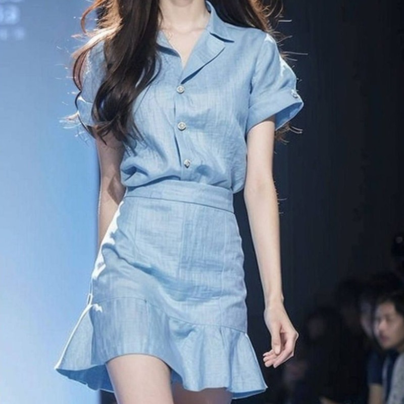 Set 2 Potong untuk Wanita Atas - Summer Clothing Office ulasan dan harga
