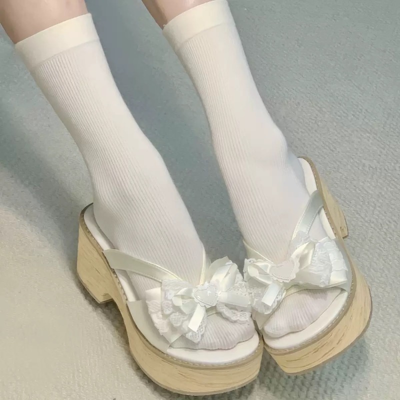 Sandal Platform Tebal Motif Ka - Summer Clothing Ladies ulasan dan harga