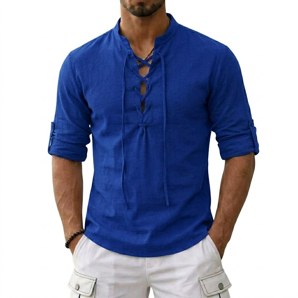 Kaus Linen Lengan Panjang Pria - Summer Viking Clothing ulasan dan harga