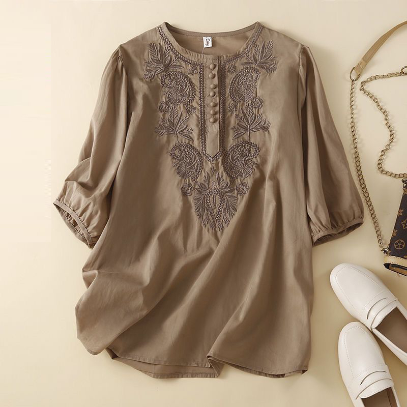 Pakaian wanita 2024 atasan lon - Summer Linen Clothing For Women ulasan dan harga