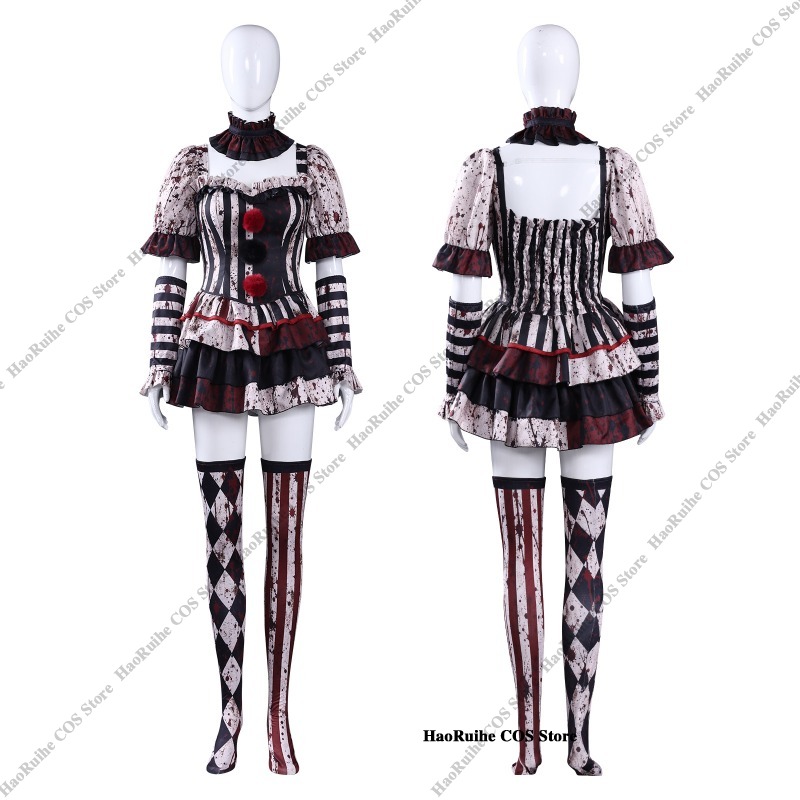 Kostum Cosplay Badut Art Clown - Romper Playsuit Women ulasan dan harga