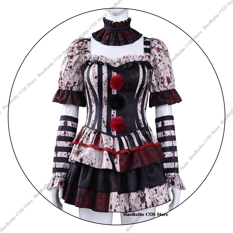 Kostum Cosplay Badut Art Clown - Romper Playsuit Women ulasan dan harga