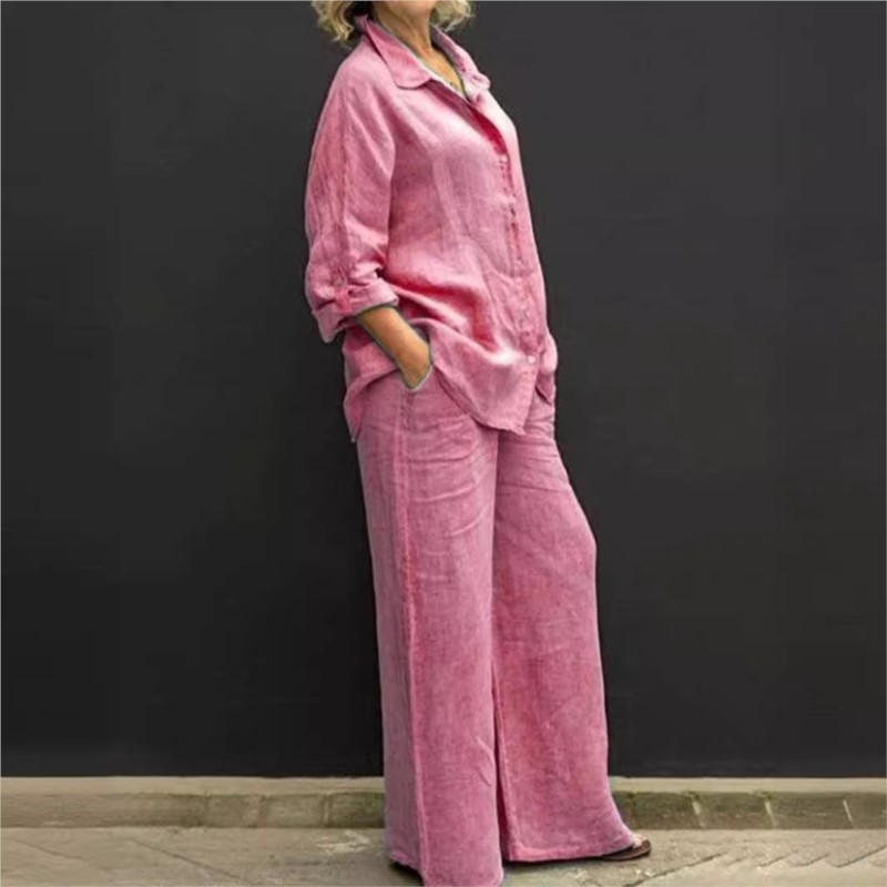 Setelan pakaian Vintage wanita - Summer Linen Clothing For Women ulasan dan harga