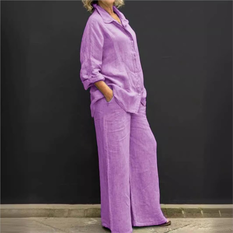 Setelan pakaian Vintage wanita - Summer Linen Clothing For Women ulasan dan harga