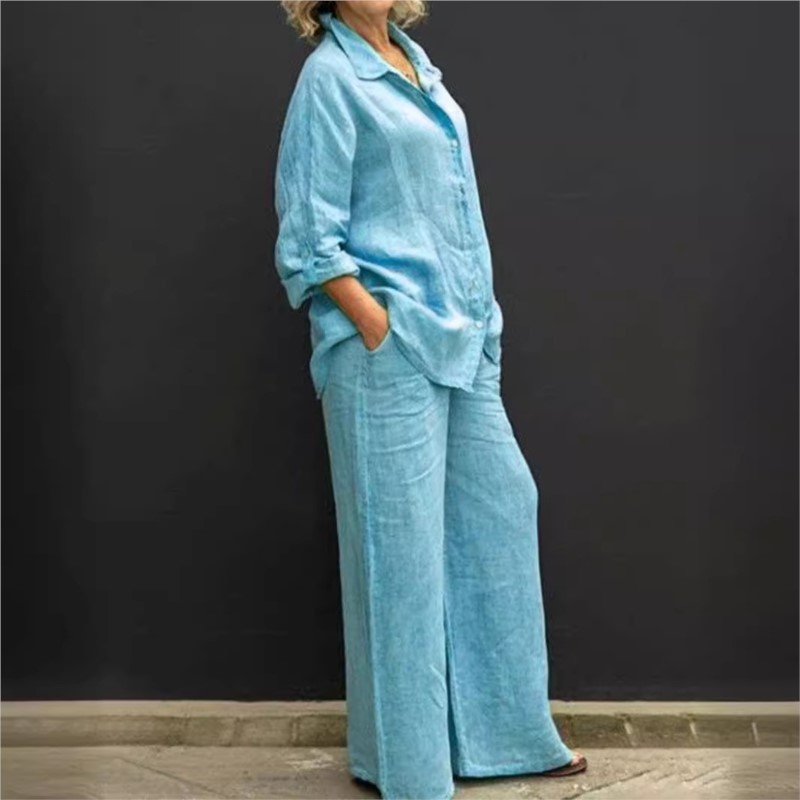 Setelan pakaian Vintage wanita - Summer Linen Clothing For Women ulasan dan harga