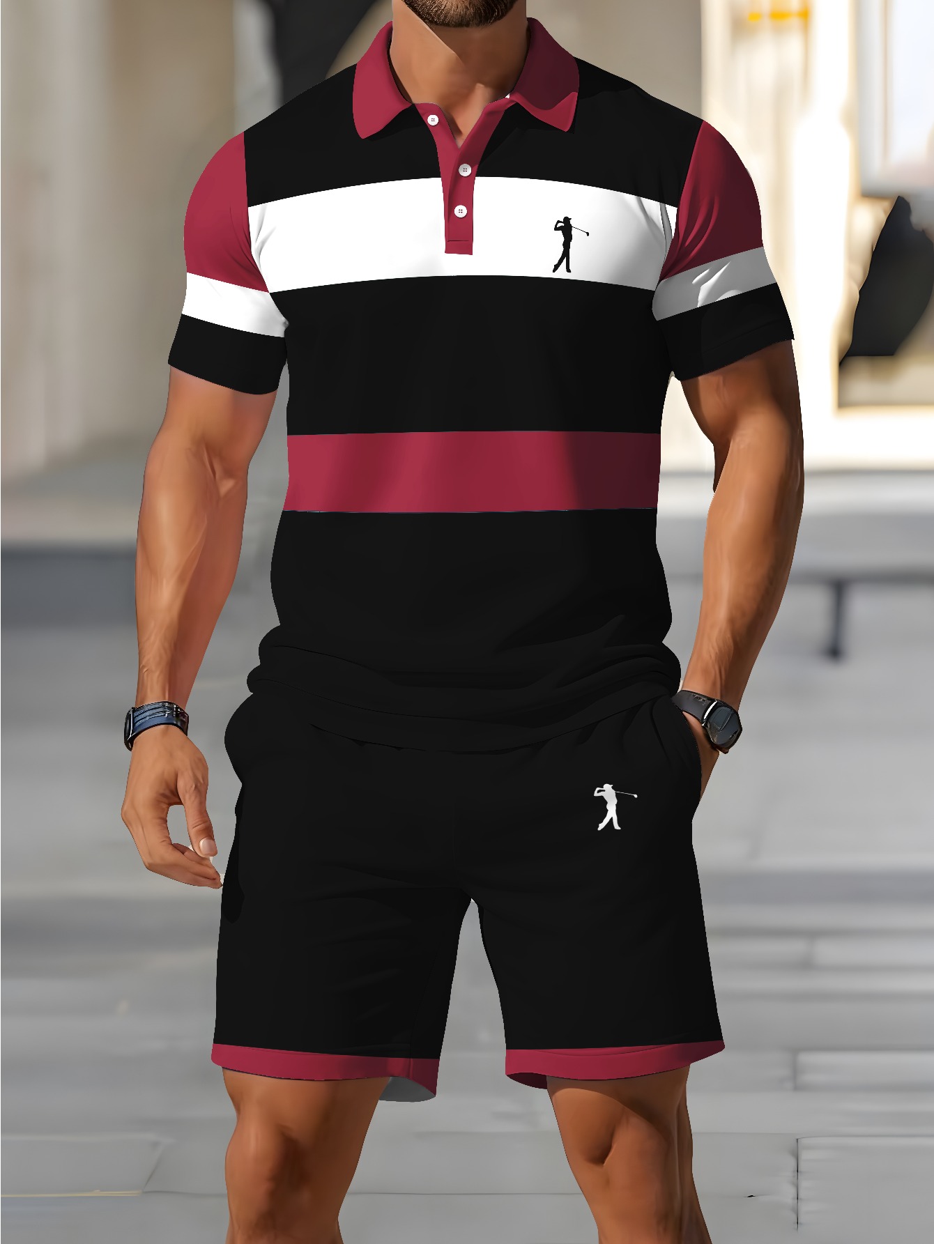 Set Kaos Polo Pria Musim Panas - Summer Clothing Design ulasan dan harga