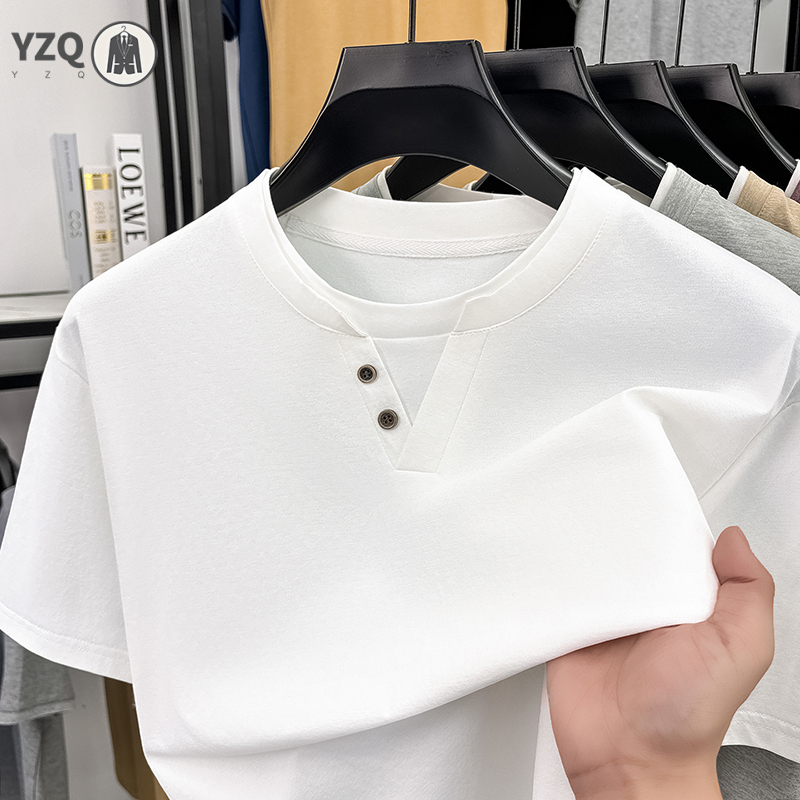 Kaos Lengan Pendek Pria Kerah  - Summer Clothing Sets ulasan dan harga