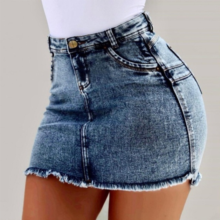 Rok Pendek Denim Terbungkus Pi - Summer Clothing Options ulasan dan harga
